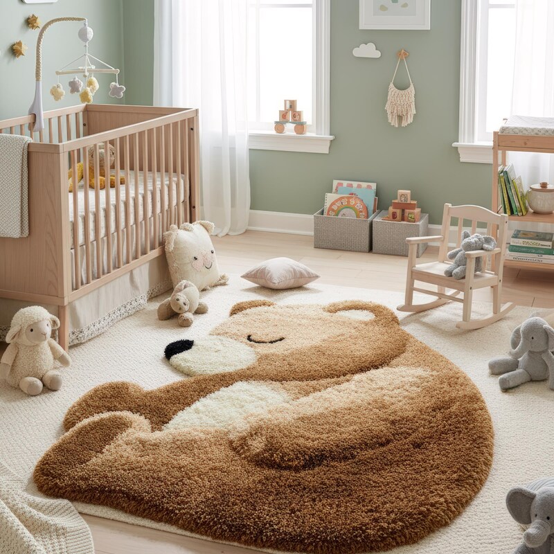 Nursery Bear Rug - Etsy