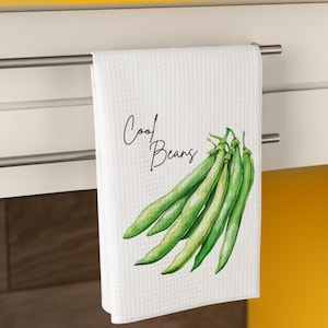 Funny Food Kitchen Towel: Waffle Weave Microfiber, Playful Puns