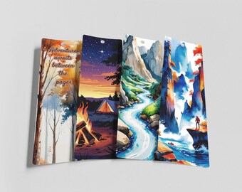 Abenteuer Lesezeichen, 6er Set: Naturbezogenes Geschenk für Bücherliebende