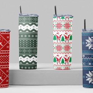 Sweater Pattern Tumbler Cozy Christmas Stainless Steel Drink Cup