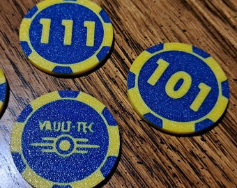 Vault 21 Poker Chips (set of 4) – 3D Printed Fallout Decor - Etsy