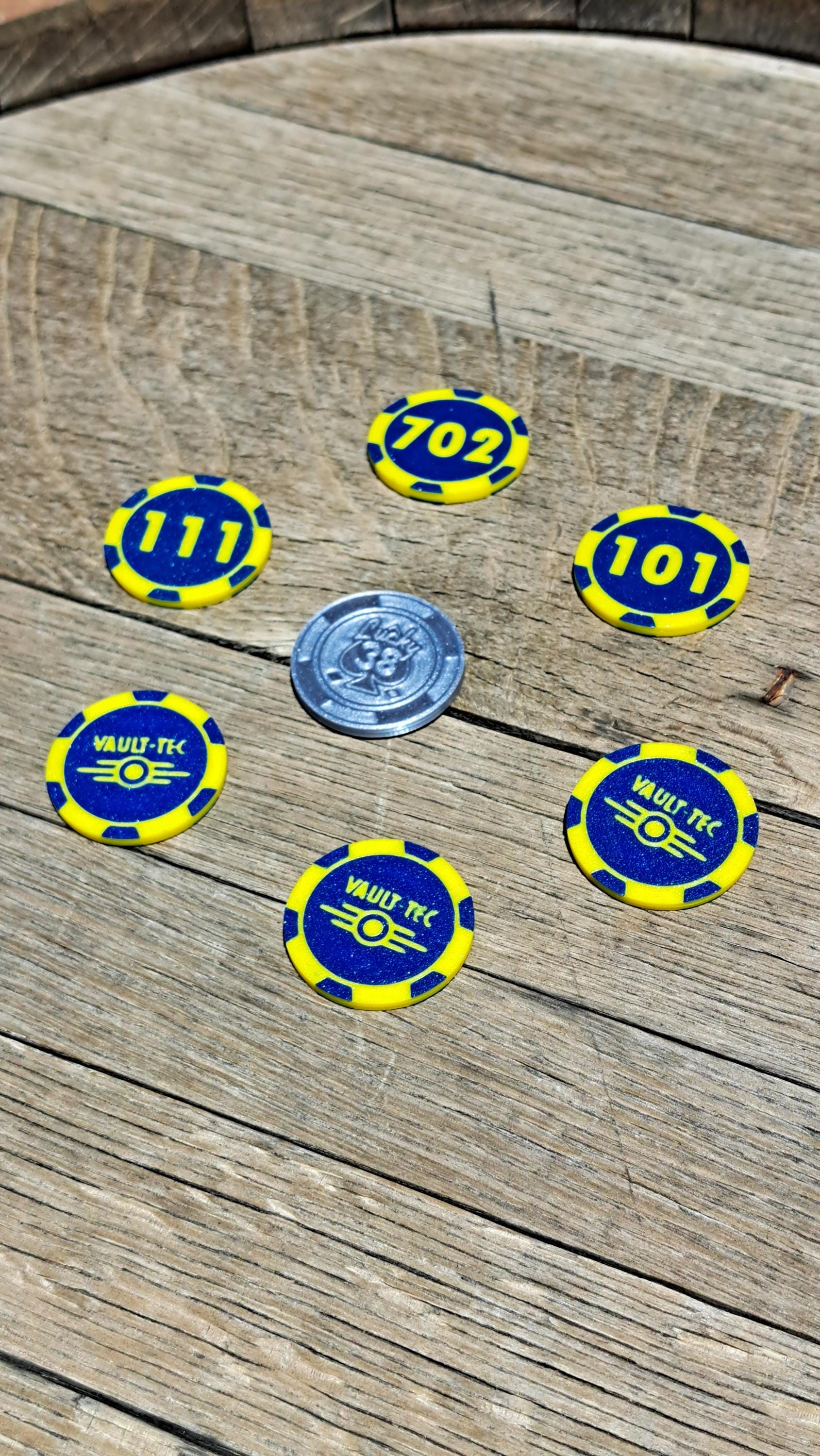 Vault-Tec ポーカーチップ – Fallout 風のコレクター向け小道具 