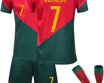 Ronaldo #7 Diamond Portugal Kids Football Inspired Kit – Jersey, Shorts & Socks Set