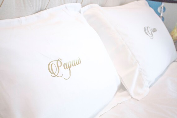 personalized monogrammed pillowcase set