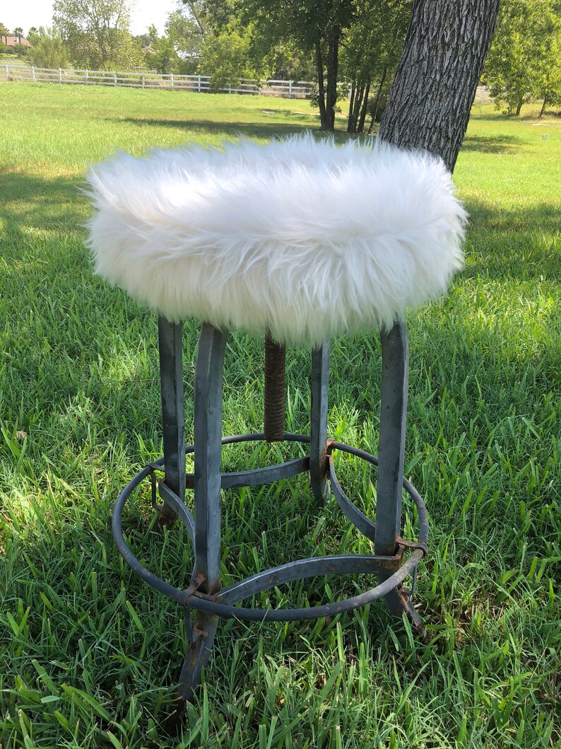 Fur Stool Cover stool seat Cover Faux Fur Cover Fur Etsy