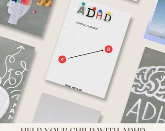 ADHD School Planner for Kids Focus & Routine Organizer Instant Download Kid Friendly Design Supports Focus, Routine Independence