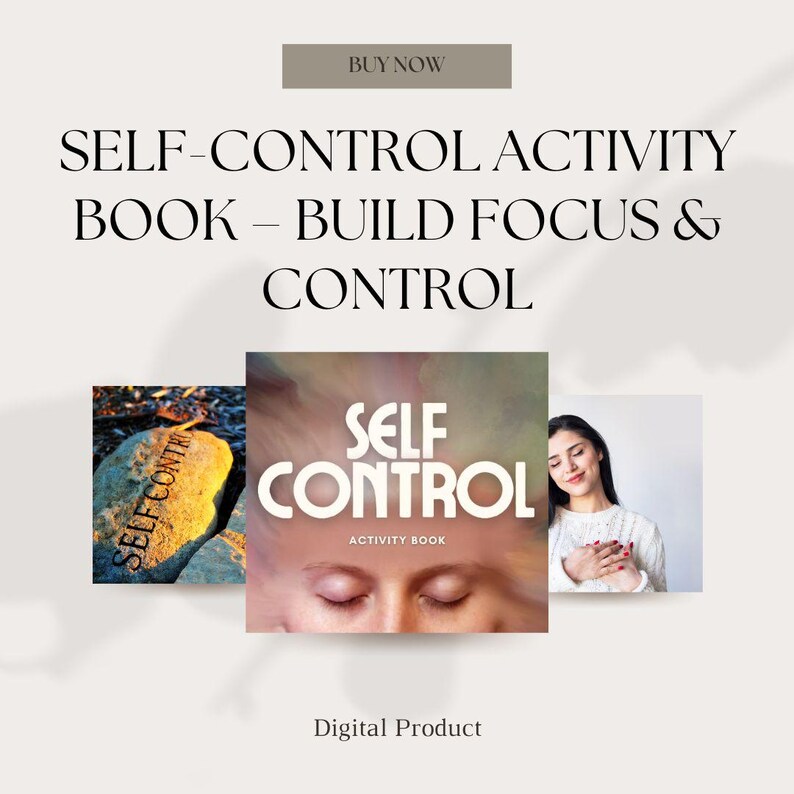 Self Control Activity Book Build Focus & Emotional Regulation Printable ...
