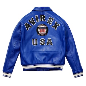 Handmade Leather Men&#39;s Avirex Real Bomber American Flight Jacket, Avirex Icon Jacket | Avirex-Inspired Flight Jacket  Personalized Gift