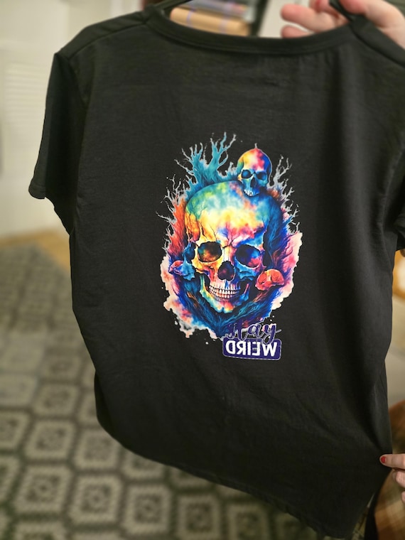Stay Weird Black Fitted Top