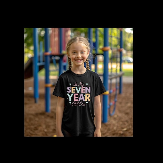 Girls Birthday number Black T-shirt