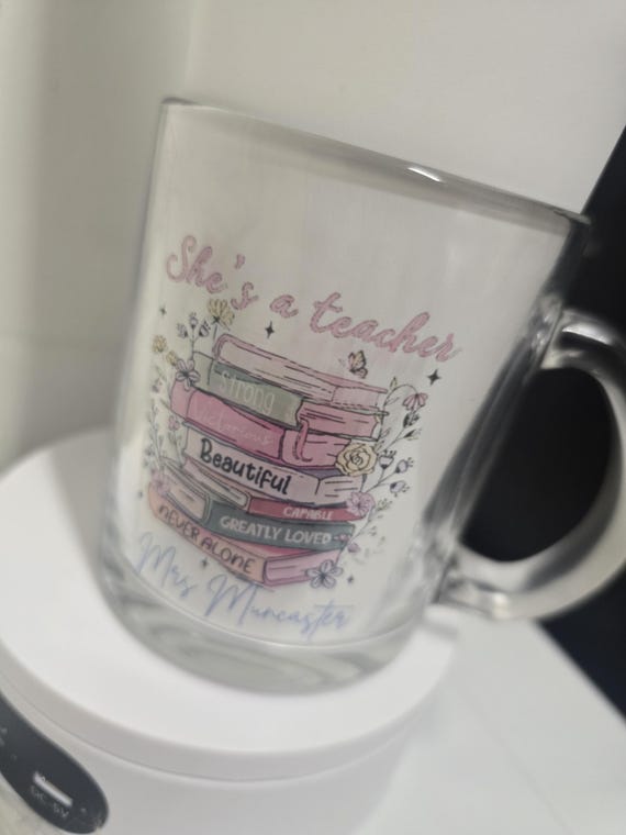 Personalised Tranparent 11oz Glass Mug