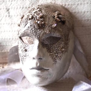 Maschera Veneziana &quot;Volto Versailles Argento&quot;