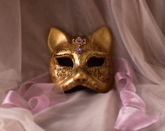 ベネチアンマスク、猫マスク、ベニスマスク - Etsy 日本
