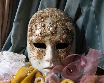 Baroque Versailles Mask: Golden Filigree Masquerade