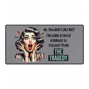 Vintage-Inspired Desk Mat with Humor - Perfect Desk Accessory for Home or Office, Gifts for Coworkers, Funny Office Decor, Desk Accessories