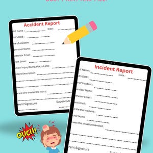 Accident/Incident Report Template editable – Daycare, School, Workplace | Canva + Printable PDF