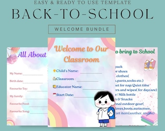 School Starter Bundle | Preschool Classroom Welcome Packet | ECE Back to School Printable Templates
