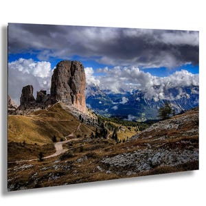 Dolomites Mountain Landscape Tre Cime Italy Fall Frost Wall Art Alpine Scenic Print Hiking Photography Nature Picture European Decor