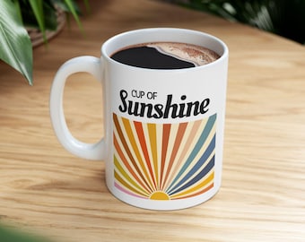 Keramische Sunshine-koffiemok – glanzende afwerking, vrolijke sfeer