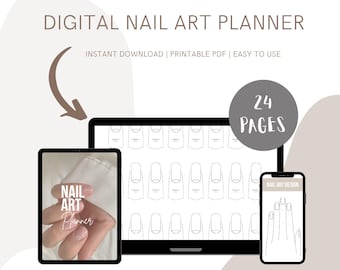 Agenda numérique nail art : carnet de croquis design et journal technique (PDF imprimable)