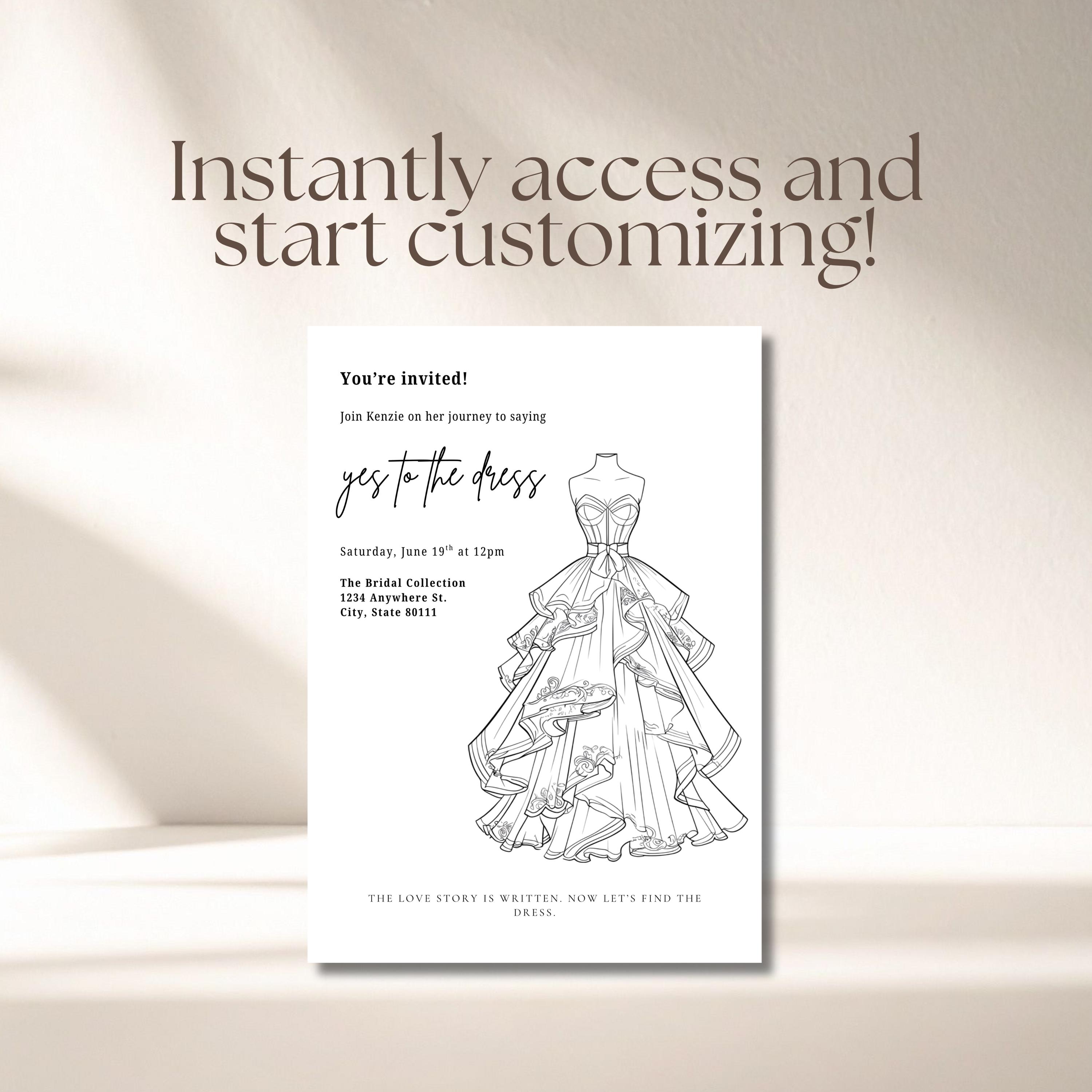 Wedding Dress Try on Party - Etsy