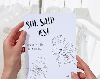 Wedding Dress Shopping Invitation – Editable Digital Template | Instant ...