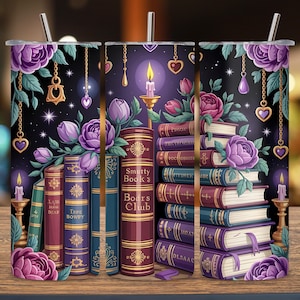 Smutty Book Club Tumbler Wrap PNG, 20oz Skinny Straight Tumbler Sublimation Design, Book Lover Wrap, Spicy Book PNG, Digital Download