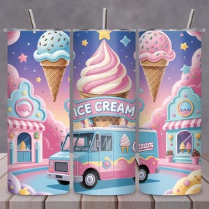 30 Ice Cream Watercolor Clipart PNG, Pastel Ice Cream Cone Bowl Truck Graphics, Birthday Party PNG Digital Download