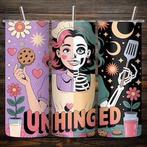 Sarcastic Skeleton Mom Tumbler Wrap PNG, Snarky 50s Housewife 20oz Skinny Sublimation, Vintage Pin Up Funny Adult Humor Digital