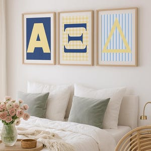Alpha Xi Delta Wall Art Print Set: AXD Sorority Decor (Digital Download)