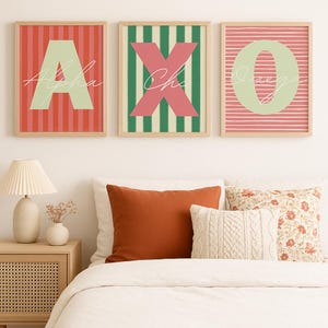 Alpha Chi Omega Sorority Wall Art Prints: AXO Set of 3 (Digital Download)