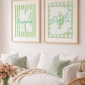 Kappa Delta Sorority Wall Art Prints: KD Room Decor (Digital Download Set of 2)