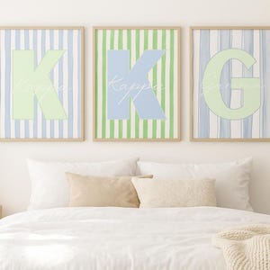 Green & Blue Kappa Kappa Gamma Digital Print | Download and Print | KKG Wall Art | Set of 3 | Green and Blue | Blue and Green Kappa