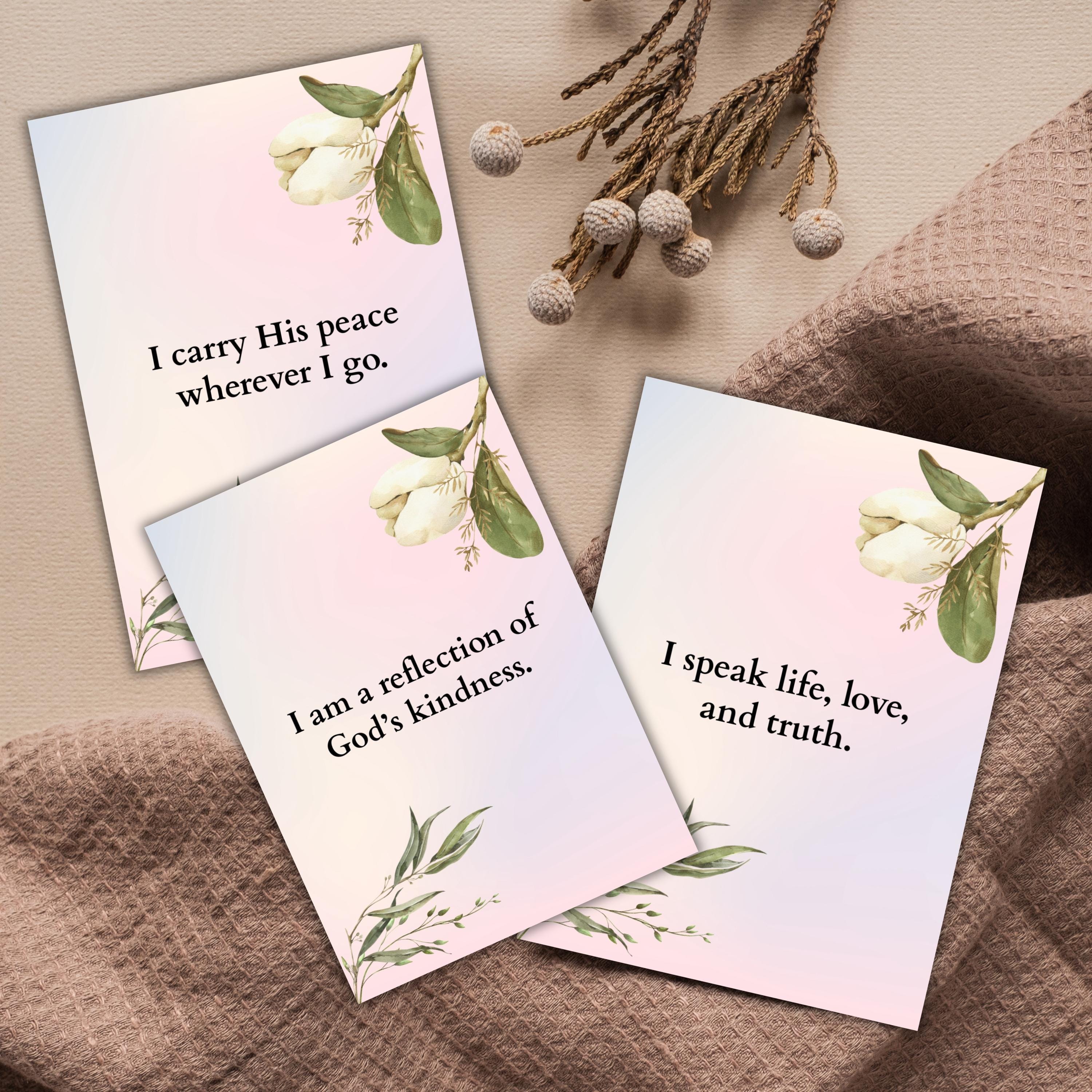 Printable Biblical Affirmation Cards, Scripture Verses for Daily ...