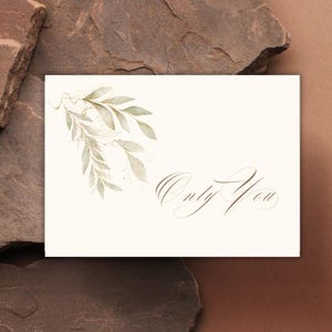 Alleen jij afdrukbare liefdeskaart, botanische kaart voor Valentijnsdag of jubileum, romantische kaart voor partner of echtgenoot, elegante liefdeswenskaart