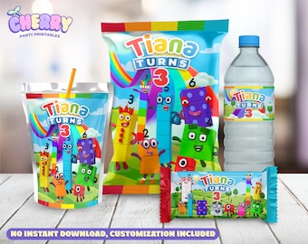 Blocks Party Bundle - Chip Bag - Capri Sun labels - Water Bottle Labels – Rice Treats Labels - Not Instant Download - DIGITAL FILE[p['