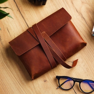 Handmade leather book cover, Book sleeve personalized, Book protector sleeve, Monogrammed book cover, Custom size book sleeve
