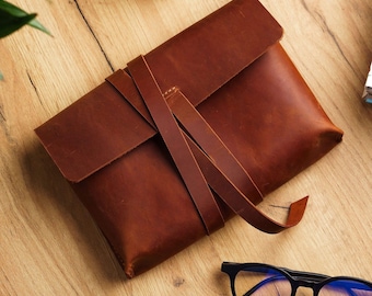 Handmade leather book cover, Book sleeve personalized, Book protector sleeve, Monogrammed book cover, Custom size book sleeve