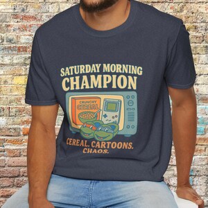 Camiseta retro para amantes de los 80 y 90, camiseta de dibujos animados del sábado por la mañana, camiseta de regreso a clases, top con estilo vintage, estilo suave unisex.