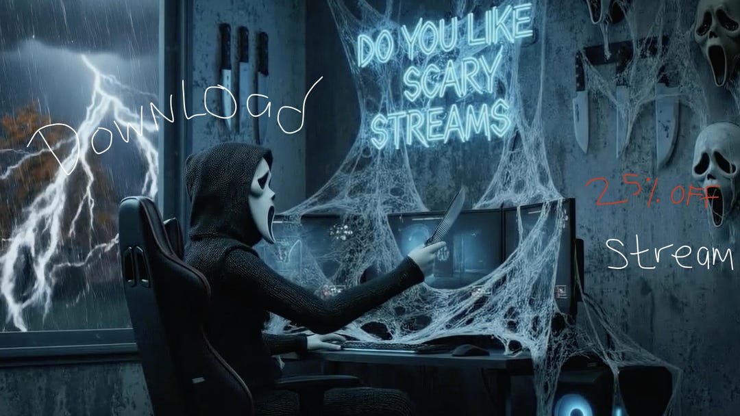 Ghostface Animated Stream Loading Screen: Horror Halloween MP4 (digital ...