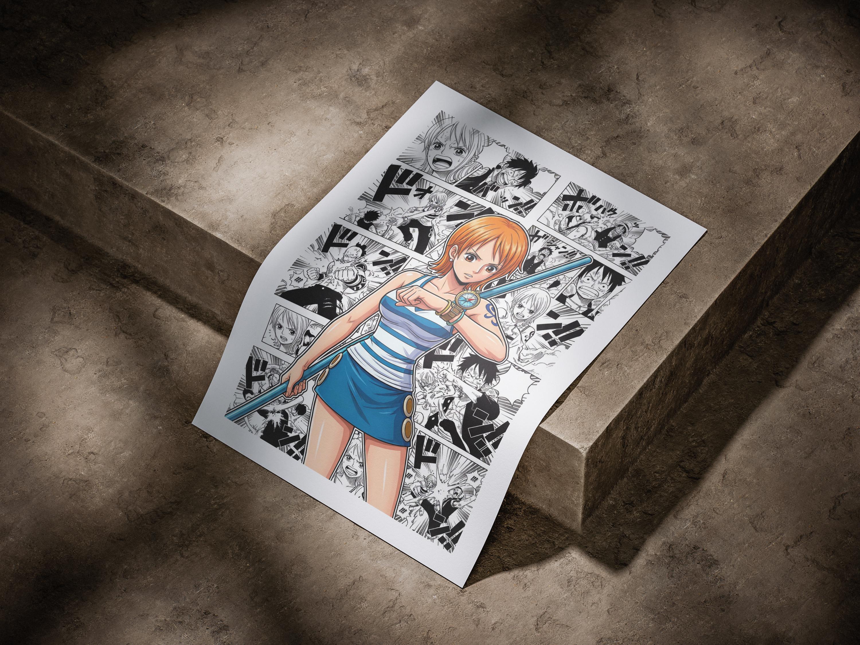Nami Help Panel One Piece Nami Manga Panel Poster | Digital Download | High-resolution ...