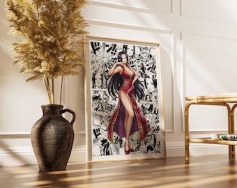 One Piece Boa Hancock Manga Panel Art Print - Anime Poster