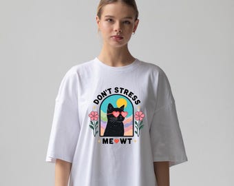 Meowt Cat T-shirt: grappig kattenliefhebber uniseks T-shirt