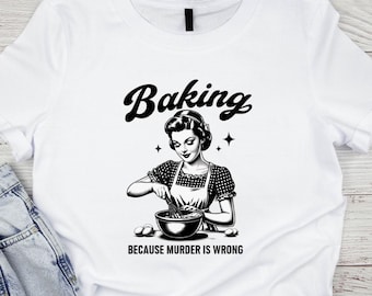 Lustiges Back-T-Shirt: Schwarzer Humor Geschenk für Bäcker