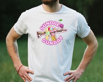 Eisbecher Gunday T-Shirt: Lustiges Pro-Gun Eis T-Shirt