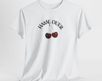 Cherry Game Over Graphic Tee, Unisex Heavy Cotton T-Shirt