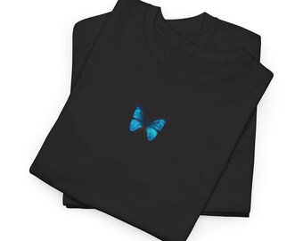 Butterfly Graphic Heavy Cotton Tee: Unisex Eco-Friendly Fashion