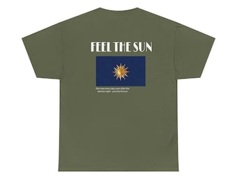 Feel the Sun Graphic Tee: Unisex Heavy Cotton Bohemian Shirt