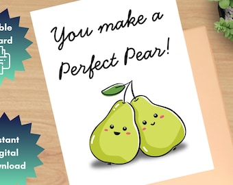 Printable Anniversary Greeting Card, Card for Anyone, Card from Us, Generic Card, Funny Card, Cute Card, 8.5x11 Folds to Size 4.25 x 5.5