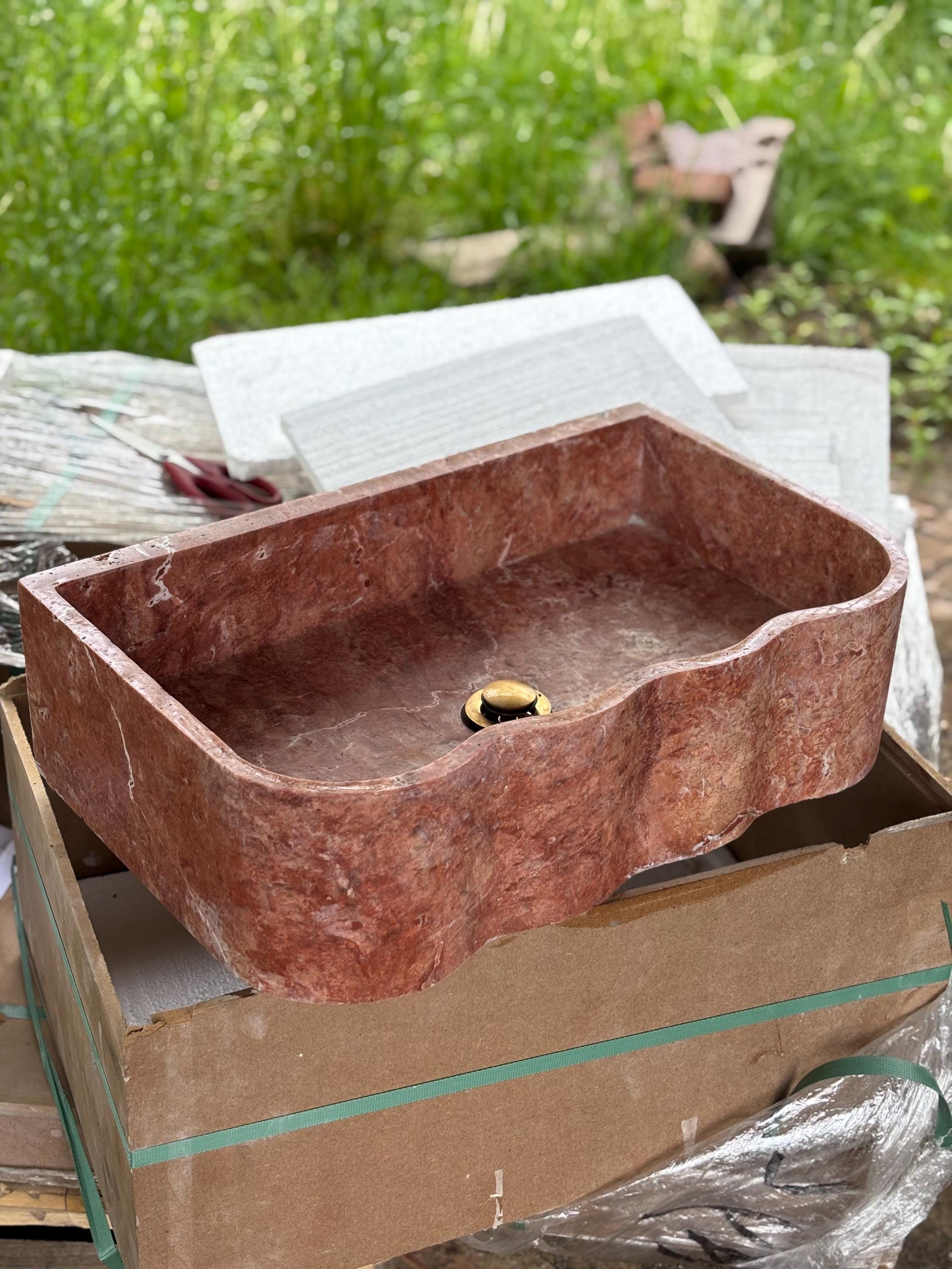 Hand Carved Natural Stone Sink: Turkish Artisan Craft - Etsy